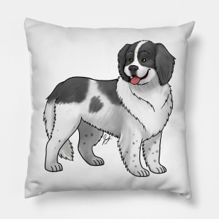 Dog - Landseer Dog - Black and White Pillow