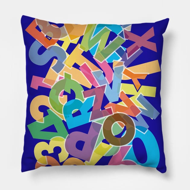 Back to school. Alphabet Difference Pillow by CatCoconut-Art