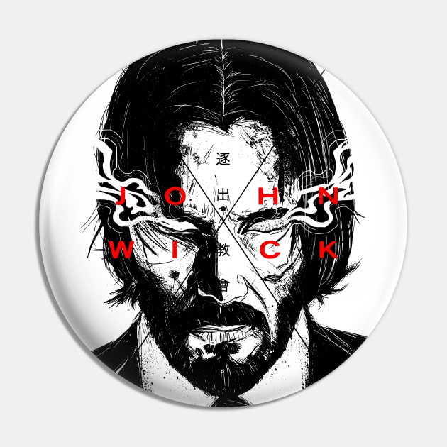 John Wick (Smoking Eyes) Pin by amon_tees