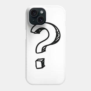 Question Mark Black Phone Case