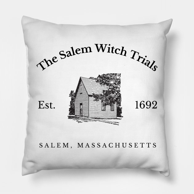 Salem Witch Trials Halloween Pillow by Craftee Designs