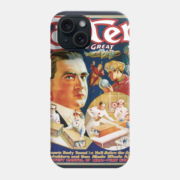 Vintage Magic Poster Art, Carter the Great Phone Case by MasterpieceCafe