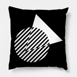 geometric circle and triangle design Pillow