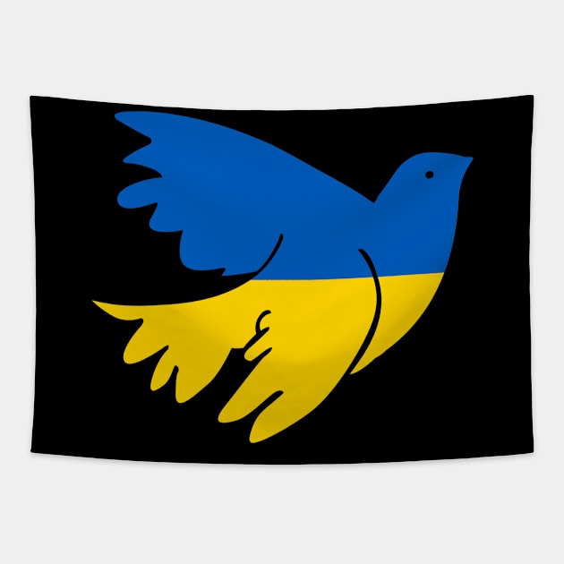 Peace sign, Peace For Ukraine Tapestry by GreenOptix