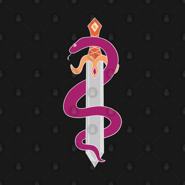 Sword and Snake (Lesbian Colors) by inatorinator