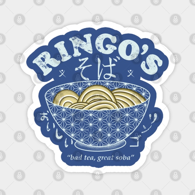 Ringo’s Noodles Blue Eye Samurai Magnet by MorvernDesigns