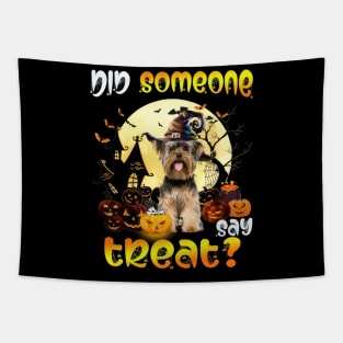 Yorkshire Terrier Did Someone Say Treat Happy Halloween Tapestry