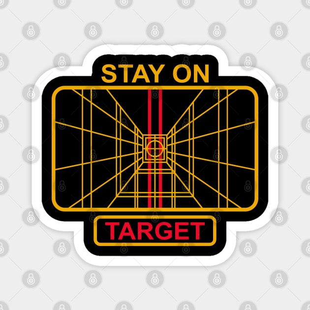 Stay On Target Cinematic Nerd 80s Nostalgia Magnet by Anticorporati