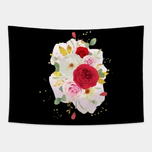 Roses multicolor hand drawn Tapestry