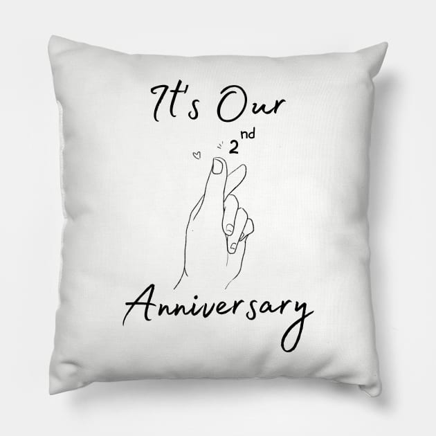 It's Our Second Anniversary Pillow by bellamarcella