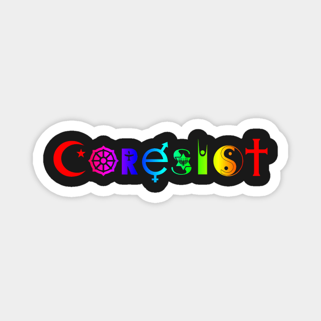 Coresist Interfaith Rainbow Magnet by StudioOrangeLLC