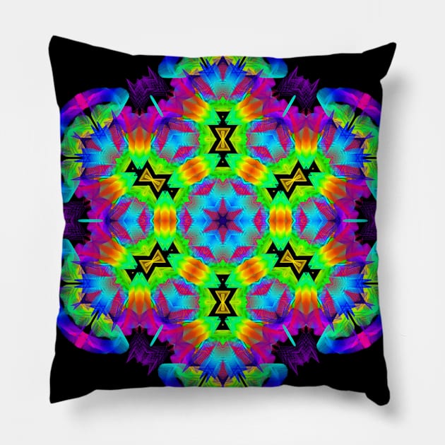 Atomic Fusion - Radiant Blossom Pillow by Boogie 72