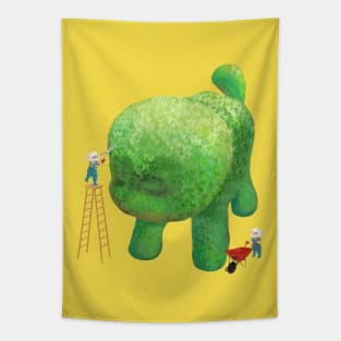 Topiary Dog Tapestry