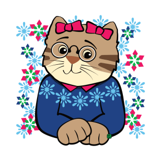 Christmas Sweater Cat T-Shirt