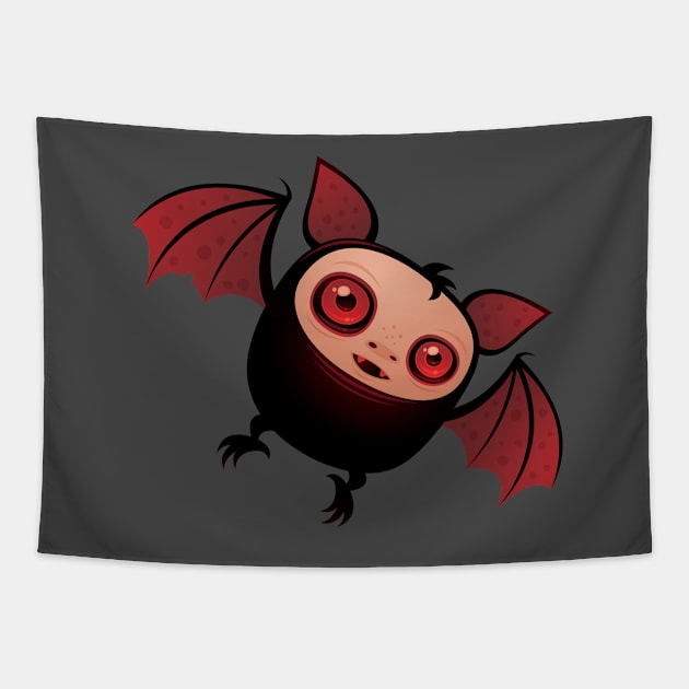 Red Eye the Vampire Bat Boy Tapestry by fizzgig