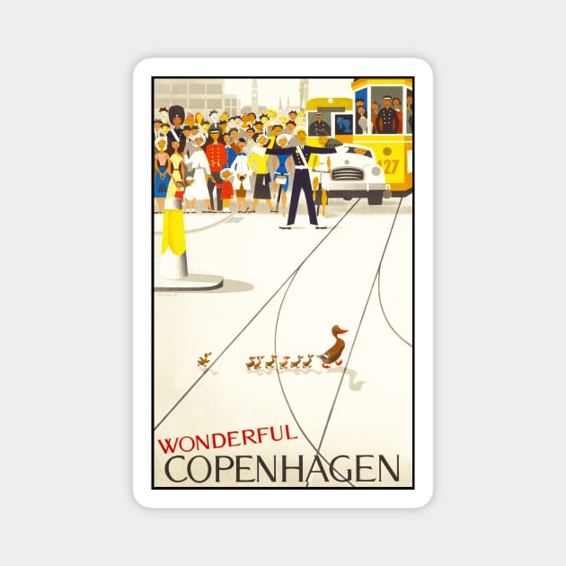 Wonderful Copenhagen travel ad Magnet by ezioman