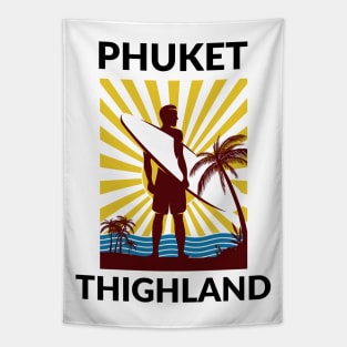 Retro Surfer Phuket Thighland Tapestry