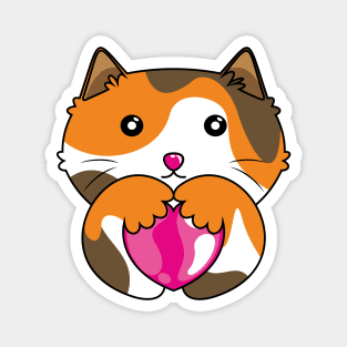 Calico Cat Love Magnet