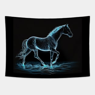 Ice Horse Walking Tapestry