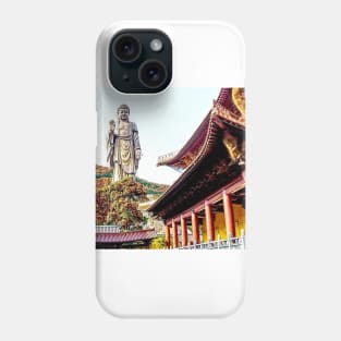 Grand Buddha at Ling Shan China Photograph Print Phone Case