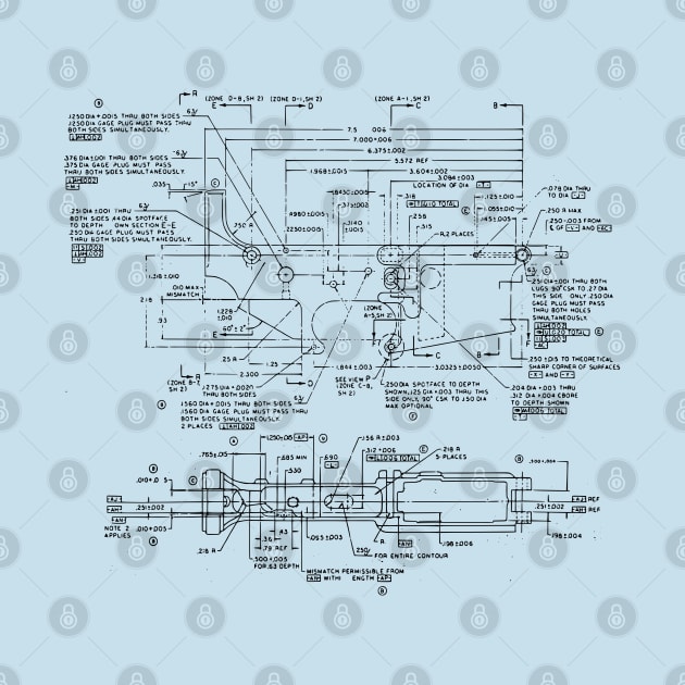 M16 AR15 Lower Receiver Dimensioned Drawing by erock