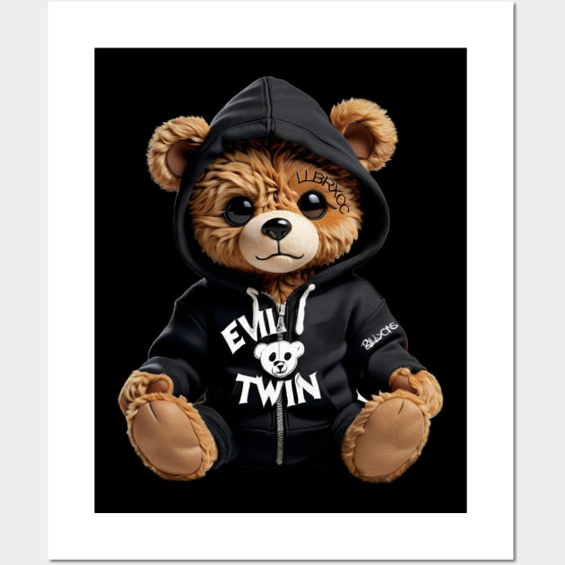 Whte Evil Twin Teddy Bear Hoodie – Blvck