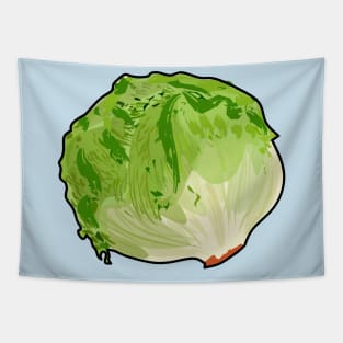 Lettuce cartoon illustration Tapestry