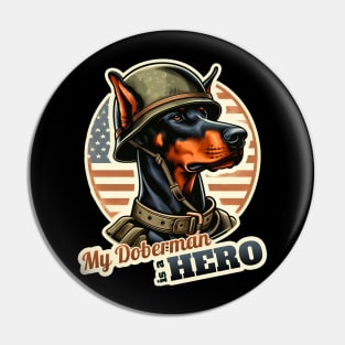 Doberman soldier Pin