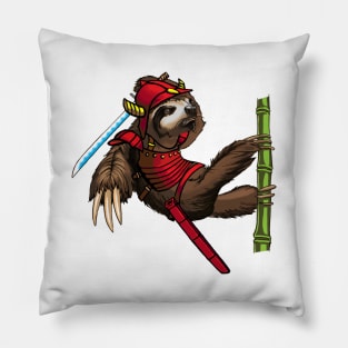 Sloth Samurai Graphic Art Pillow