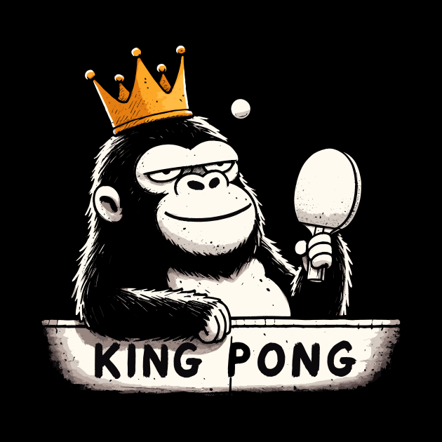 King Pong Gorilla by DoodleDashDesigns