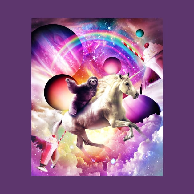 Sloth Riding Unicorn in a Magical Universe by Random Galaxy