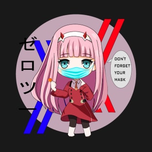 Zero two chibi, don't forget your mask T-Shirt