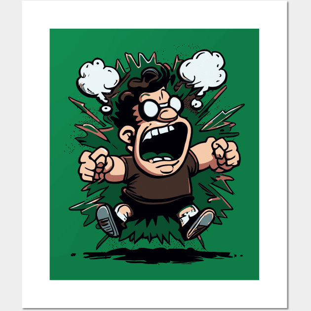 Cartoon Crazy Man In A Padded Room Posters, Art Prints by - Interior Wall  Decor #1047048