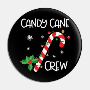 Candy Cane Crew Funny Christmas Lights Xmas Gift Pin