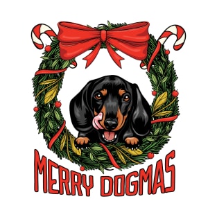 Merry Dogmas Christmas Sausage Dog Owner T-Shirt