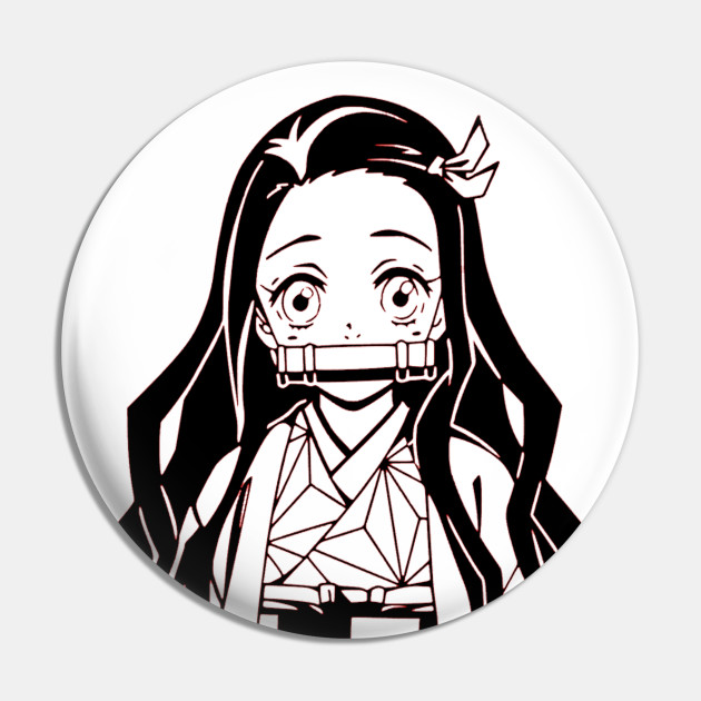 Nezuko Cute Demon Girl Demon Slayer Pin Teepublic