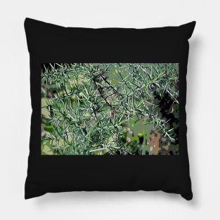 Green Thorns Pillow