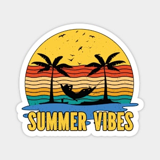 Summertime - Retro Summer Vibes Magnet