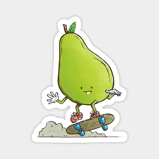 The Pear Skater Magnet