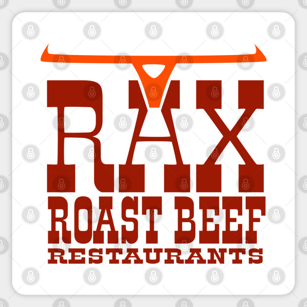 Rax Roast Beef Fast Food Vintage Restaurant - Rax - Sticker