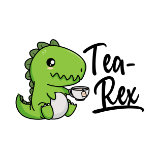 Tea Rex T-Rex Funny Tea Addicted Tyrannosaurus Rex Cute Comic Dino Dinosaur T-Shirt