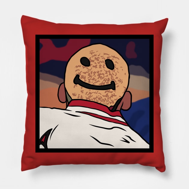 Dennis Rodman Smiley Face Hair Pillow by rattraptees