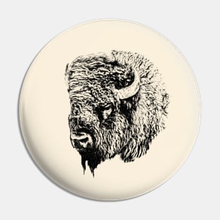 Bison head Pin