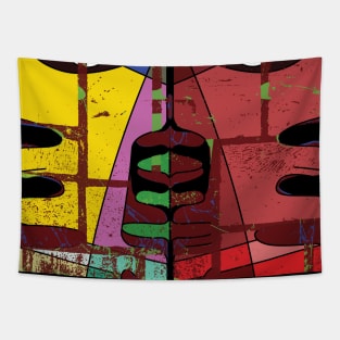 shapes and vivid colors for your shirt design Tapestry