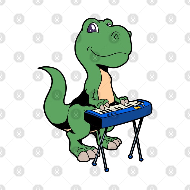 Comic TREX playing keyboard by Modern Medieval Design