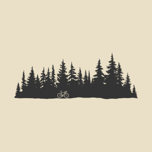 Cycling Pine Tree Forest T-Shirt