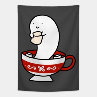 Marshmallow Hot Chocolate Ghost Tapestry