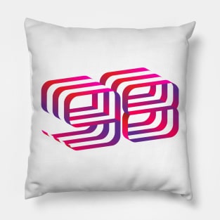 98 - pink red Pillow