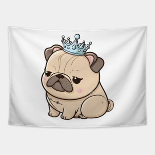 Pug Princess Tapestry