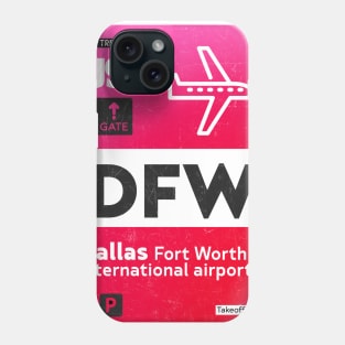 DFW airport code RED Phone Case